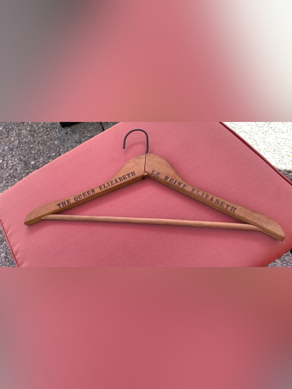 Antique Hanger From RMS Queen Elizabeth 1956